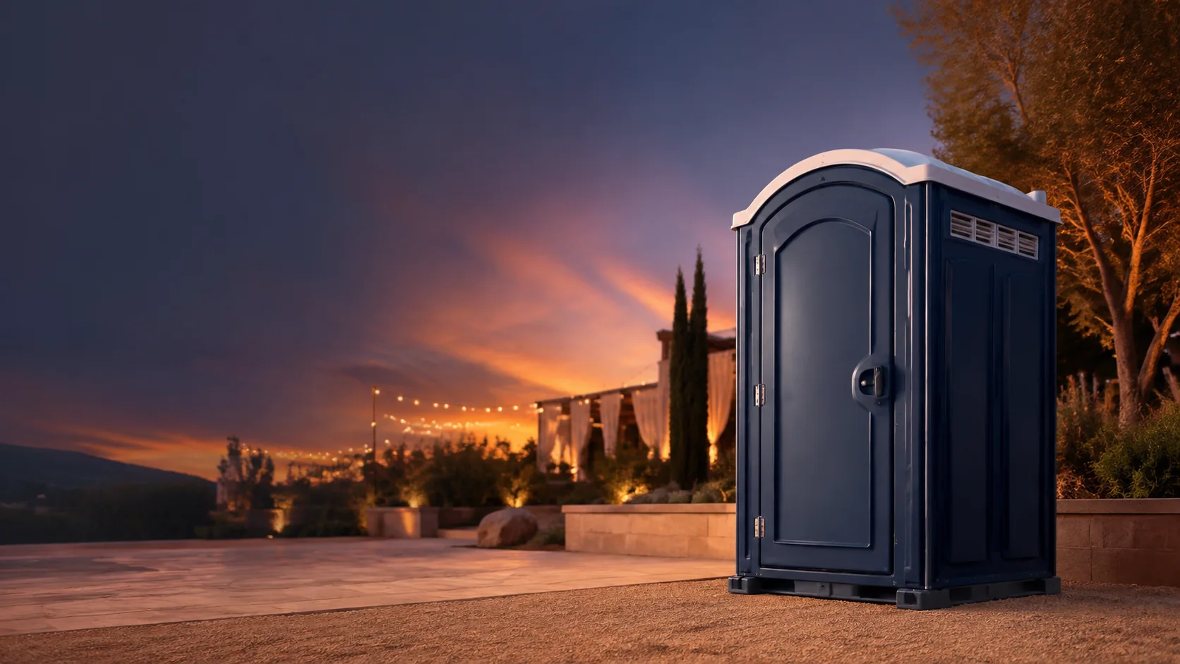 Portable restroom shown for rental planning in Youngstown, OH